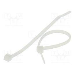 100 pcs x BM GROUP - BMB1025 - Cable tie, L: 100mm, W: 2.5mm, polyamide, 80N, natural, Ømax: 22mm