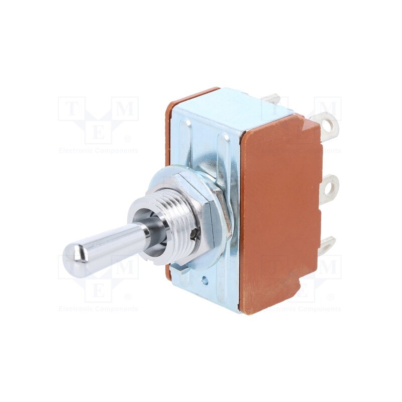 1 pcs x NKK SWITCHES - S339 - Switch: toggle, Pos: 3, DP3T, ON-OFF-(ON), 6A/250VAC, 20A/30VDC