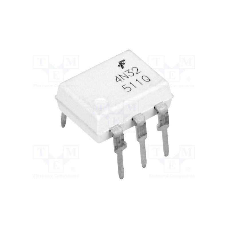 2 pcs x ONSEMI - 4N32M - Optocoupler, THT, Ch: 1, OUT: Darlington, Uinsul: 2.5kV, Uce: 30V
