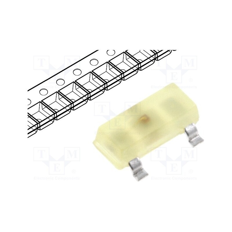 2 pcs x KINGBRIGHT ELECTRONIC - KM-23YD-F - LED, SMD, SOT23, yellow, 1.6÷5mcd, 3x1.3x1.05mm, 140°, 2.1÷2.5V