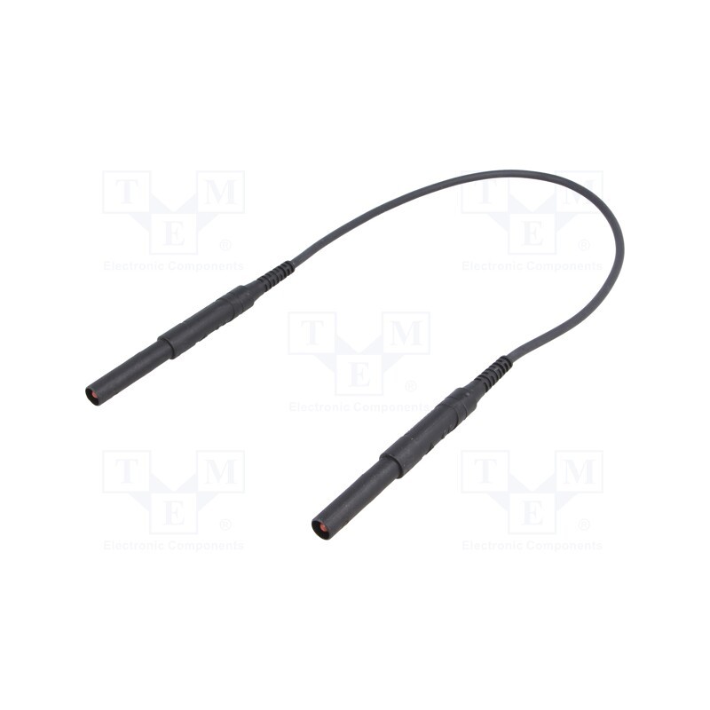 1 pcs x SCHu00dcTZINGER - HSPL 8568 / AWG16 / 50 / SW - Test lead, 6kVDC, 6kVAC, 16A, banana plug 4mm,both sides, black