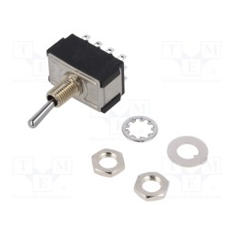 1 pcs x KNITTER-SWITCH - MTA 406 N - Switch: toggle, Pos: 2, 4PDT, ON-ON, 6A/125VAC, 6A/6VDC, -45÷140°C