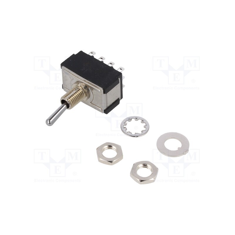 1 pcs x KNITTER-SWITCH - MTA 406 N - Switch: toggle, Pos: 2, 4PDT, ON-ON, 6A/125VAC, 6A/6VDC, -45÷140°C