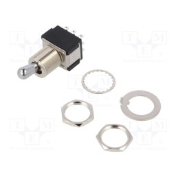 1 pcs x KNITTER-SWITCH - MTG 306 D - Switch: toggle, Pos: 2, 3PDT, ON-ON, 6A/125VAC, 6A/6VDC, -45÷140°C