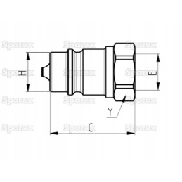 Plug hydr male 1 2 size mon 1 2 npt female