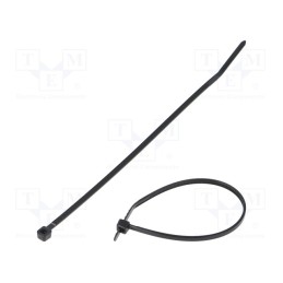 100 pcs x PANDUIT - PLT1.5M-C0 - Cable tie, L: 142mm, W: 2.5mm, polyamide, 80N, black, Ømax: 32mm