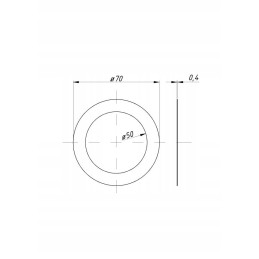 Flat axle pin spacer ring c 330