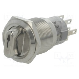 1 pcs x ONPOW - LAS1-AGQ-22X/31/R/24V/S - Switch: rotary, Pos: 3, DP4T, 0.5A/220VAC, 1A/24VDC, -20÷55°C, 50mΩ