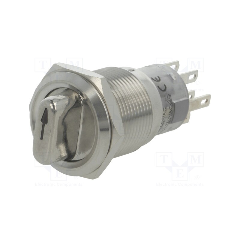 1 pcs x ONPOW - LAS1-AGQ-22X/31/R/24V/S - Switch: rotary, Pos: 3, DP4T, 0.5A/220VAC, 1A/24VDC, -20÷55°C, 50mΩ