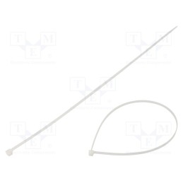 100 pcs x BM GROUP - BMB4348 - Cable tie, L: 430mm, W: 4.8mm, polyamide, 220N, natural, UL94V-2