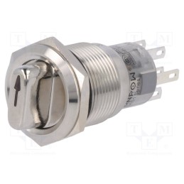 1 pcs x ONPOW - LAS1-AGQ-22X/31/G/12V/S - Switch: rotary, Pos: 3, DP4T, 0.5A/220VAC, 1A/24VDC, -20÷55°C, 50mΩ