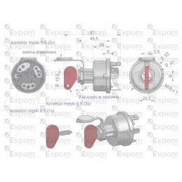 Heating and starting switch, ignition switch mf3 3p