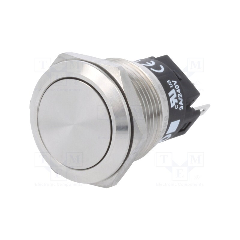 1 pcs x EAO - 82-5151.1000 - Switch: vandal resistant, Pos: 2, SPDT, 3A/240VAC, 3A/240VDC, Ø19mm