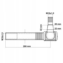 Rod end massey ferguson 3426336m1 m18x1 5