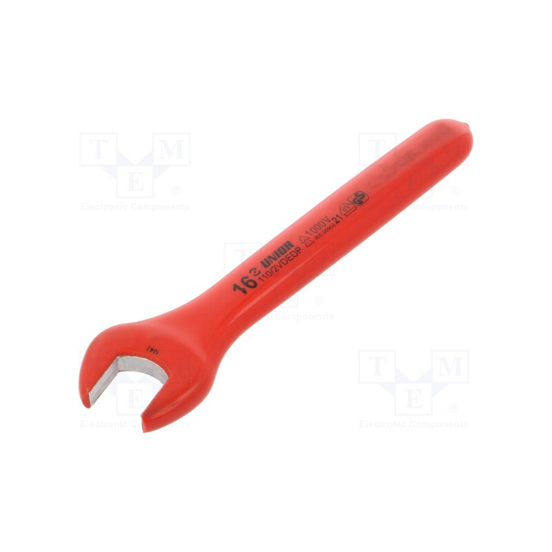 1 pcs x UNIOR - 621576 - Wrench, insulated,single sided,spanner, 16mm, 110/2VDEDP