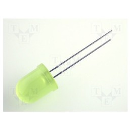 2 pcs x KINGBRIGHT ELECTRONIC - L-813YD - LED, 10mm, yellow, 20÷50mcd, 60°, Front: convex, 2.1÷2.5V