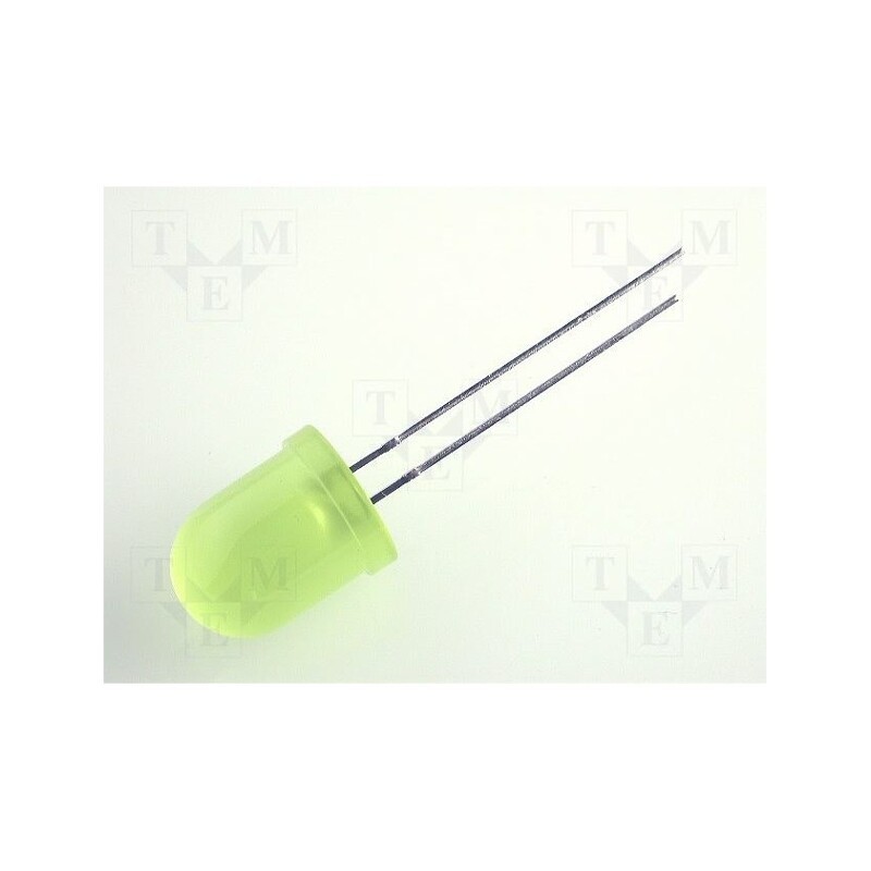 2 pcs x KINGBRIGHT ELECTRONIC - L-813YD - LED, 10mm, yellow, 20÷50mcd, 60°, Front: convex, 2.1÷2.5V