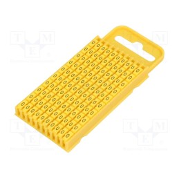 100 pcs x HELLERMANNTYTON - 561-03604 - Markers, Marking: 0, 4.3÷5.3mm, polyamide, yellow, -40÷85°C, WIC