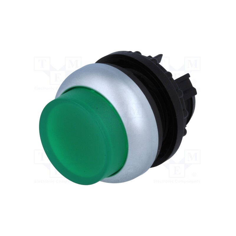 1 pcs x EATON ELECTRIC - M22-DRLH-G - Switch: push-button, 22mm, Stabl.pos: 2, green, M22-FLED,M22-LED