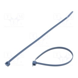 100 pcs x HELLERMANNTYTON - 111-01666 - Cable tie, with metal, L: 200mm, W: 4.6mm, PPMP, 150N, blue, UL94HB