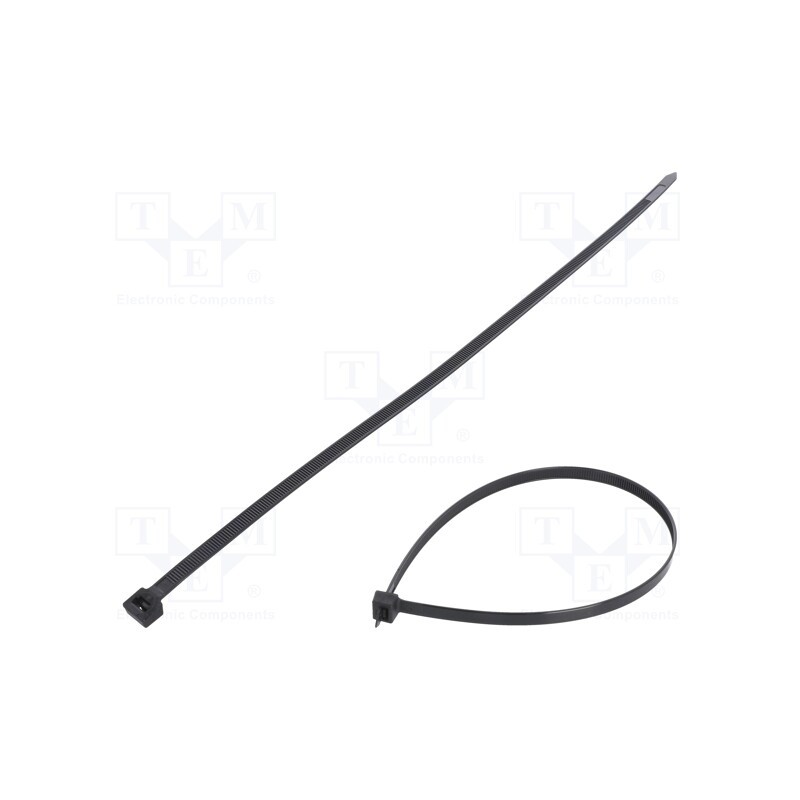 100 pcs x FIX&FASTEN - FIX-S-7.6X380S/BK - Cable tie, L: 380mm, W: 7.6mm, polyamide, 533N, black, Ømax: 102mm