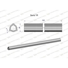 PTO shaft inner pipe, series 1r 29x4 mm 540 mm