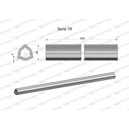 PTO shaft inner pipe, series 1r 29x4 mm 540 mm