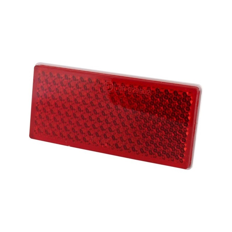 Adhesive red reflector 103x21mm