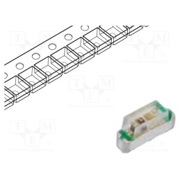 1 pcs x KINGBRIGHT ELECTRONIC - KPBA-2006SURKZGKC - LED, SMD, red/green, 60÷240mcd,100÷450mcd, 2x0.6x1.05mm, 140°