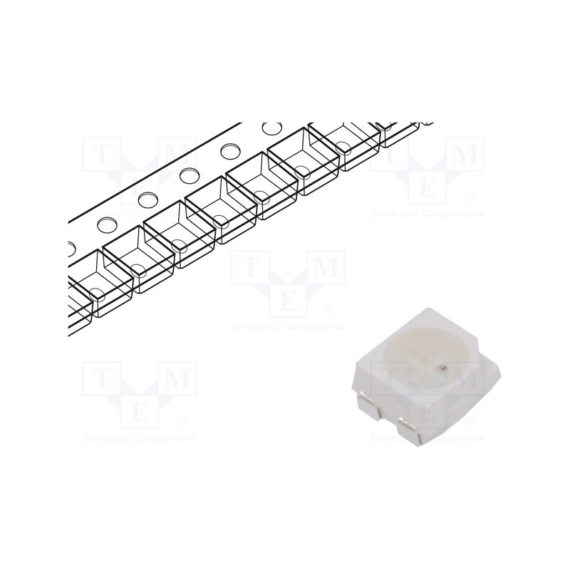 1 pcs x Inolux - IN-P32TATRGB - LED, SMD, 3528,PLCC4, RGB, 3.5x2.8x1.9mm, 120°, 20mA, 70/90/90mW