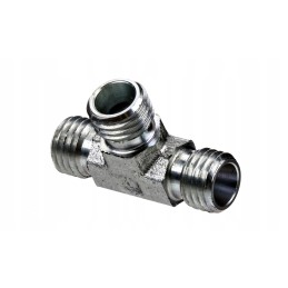 Hydraulic tee connector m12x1 5 6l bbb