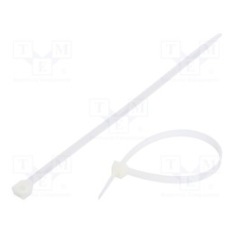 100 pcs x FIX&FASTEN - FIX-S-7.6X250/N - Cable tie, L: 250mm, W: 7.6mm, polyamide, 533N, natural, Ømax: 66mm