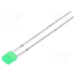1 pcs x BRIGHTEK (EUROPE) - N0G64L64 - LED, rectangular, 2x3mm, green, 40÷60(typ)-100mcd, 120°, 20mA, 85mW