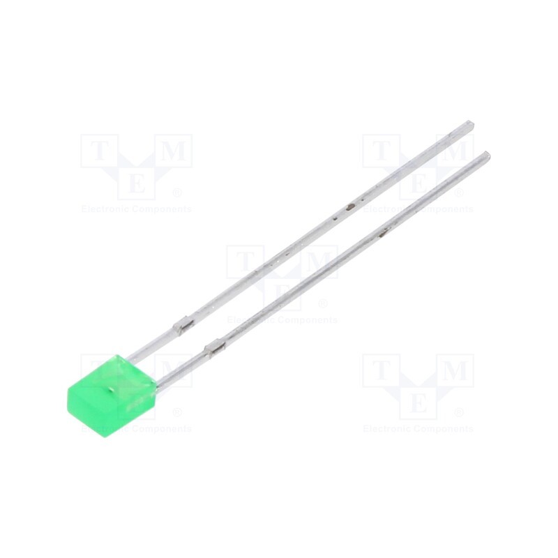 1 pcs x BRIGHTEK (EUROPE) - N0G64L64 - LED, rectangular, 2x3mm, green, 40÷60(typ)-100mcd, 120°, 20mA, 85mW