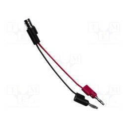 1 pcs x MUELLER ELECTRIC - BU-5220-A-4-0 - Test lead, BNC socket,banana plug 4mm x2, Urated: 300V, Len: 0.1m