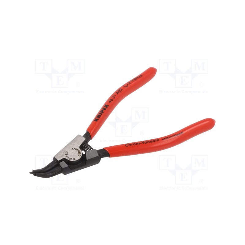 1 pcs x KNIPEX - 46 31 A02 - Pliers, for circlip, external, 3÷10mm, Pliers len: 130mm, angular