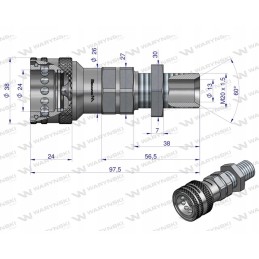 Hydraulic socket pressure eliminator m20x1 5