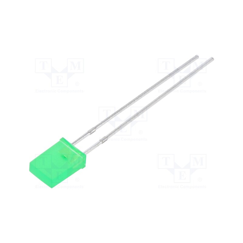1 pcs x BRIGHTEK (EUROPE) - N0G64L59 - LED, rectangular, 2.6x5mm, green, 45÷60(typ)-85mcd, 120°, 20mA