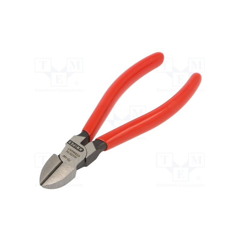 1 pcs x KNIPEX - 70 01 140 - Pliers, side,cutting, handles with plastic grips, 140mm
