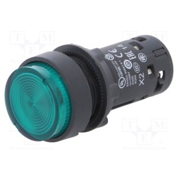 1 pcs x SCHNEIDER ELECTRIC - XB7NW33M1 - Switch: push-button, 22mm, Stabl.pos: 1, NO, green, LED, 230V, IP65