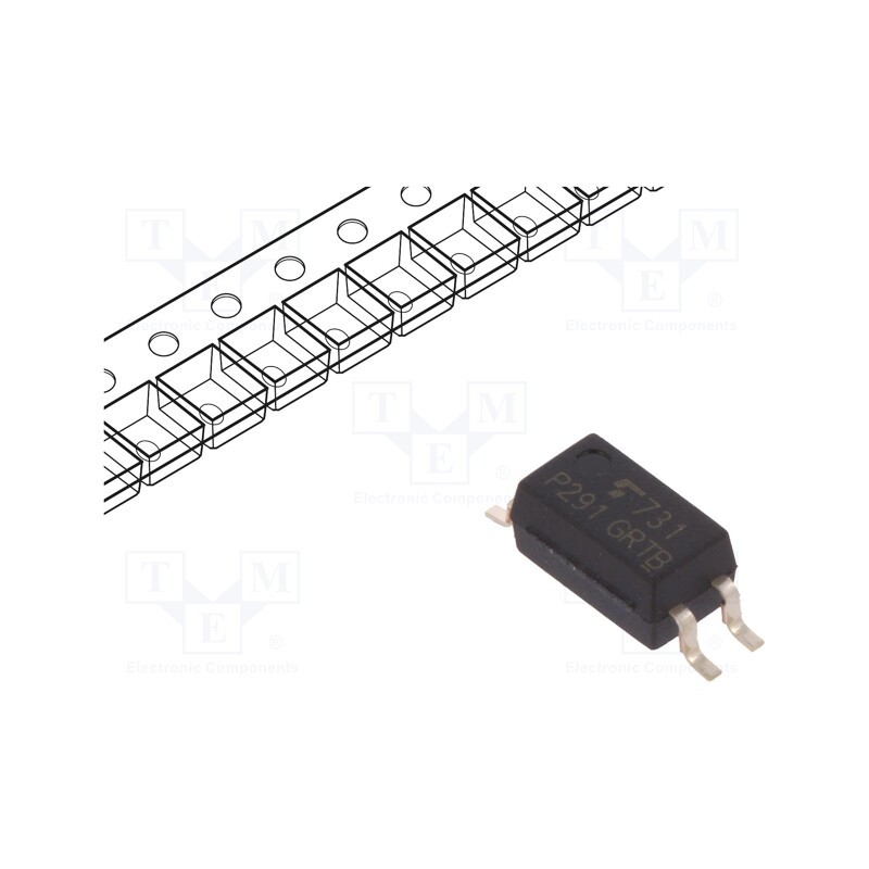 2 pcs x TOSHIBA - TLP291(GR,SE(T - Optocoupler, SMD, Ch: 1, OUT: transistor, Uinsul: 3.75kV, Uce: 80V