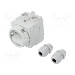 1 pcs x ABB - 1SCA138456R1001 - Switch: cam switch, Stabl.pos: 2, 20A, I-0, in housing, Poles: 2