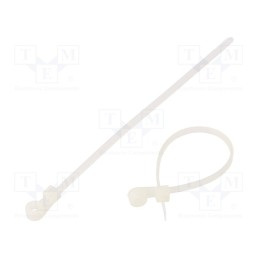 100 pcs x BM GROUP - BMBH1125 - Cable tie, with fixing lugs, L: 110mm, W: 2.5mm, polyamide, 80N