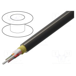 100 m x FIBRAIN - AERO-AS04-012-D-0X1201CBKTT - Wire: fiber-optic, AERO AS04, Øcable: 10.1mm, Number of fibers: 12