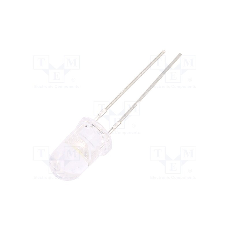 2 pcs x EVERLIGHT - 334-15/T1C3-7TVA/EU - LED, 5mm, white cold, 7150÷14250mcd, 30°, Front: convex, 2.8÷3.6V