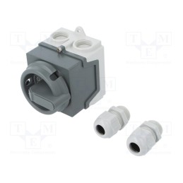 1 pcs x ABB - 1SCA135532R1001 - Switch: cam switch, Stabl.pos: 2, 20A, I-0, in housing, Poles: 2