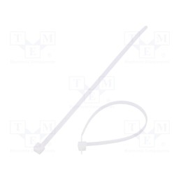 100 pcs x HELLERMANNTYTON - 111-01626 - Cable tie, L: 180mm, W: 4mm, polyamide, 180N, natural, Ømax: 40mm