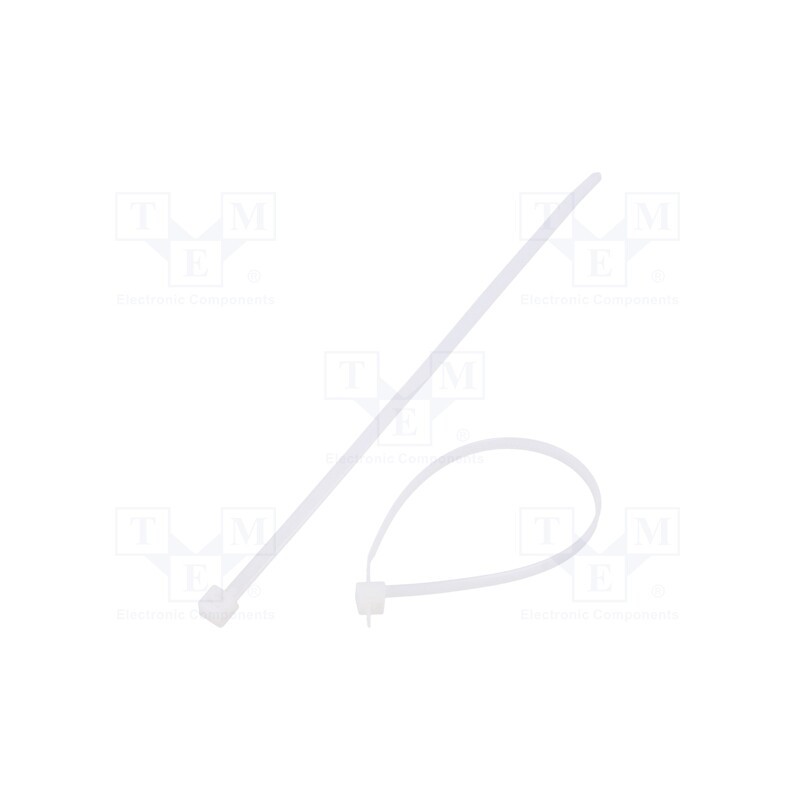 100 pcs x HELLERMANNTYTON - 111-01626 - Cable tie, L: 180mm, W: 4mm, polyamide, 180N, natural, Ømax: 40mm