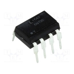 2 pcs x LITEON - 6N135-L - Optocoupler, THT, Ch: 1, OUT: transistor, Uinsul: 5kV, Uce: 20V, DIP8