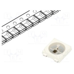 2 pcs x OPTOSUPPLY - OSTW5050C1A - Programmable LED, SMD, 5050,PLCC4, RGB, 5x5x1.5mm, 120°, -25÷80°C